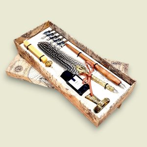 Feather Pen Set - Guinea Fowi