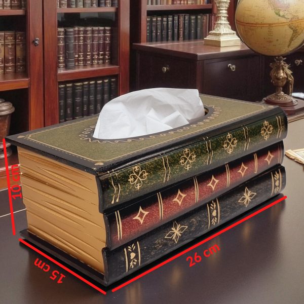 Book Shape Tissue Box - Green - Image 2