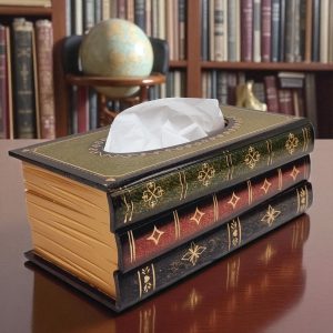Book Shape Tissue Box - Green