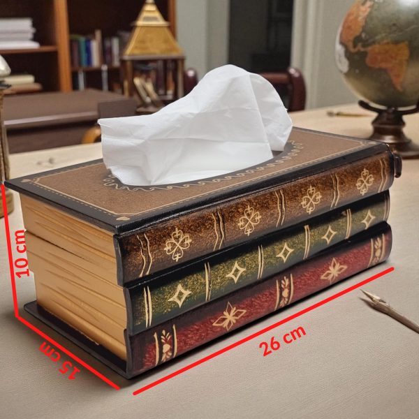 Book Shape Tissue Box - Brown - Image 2