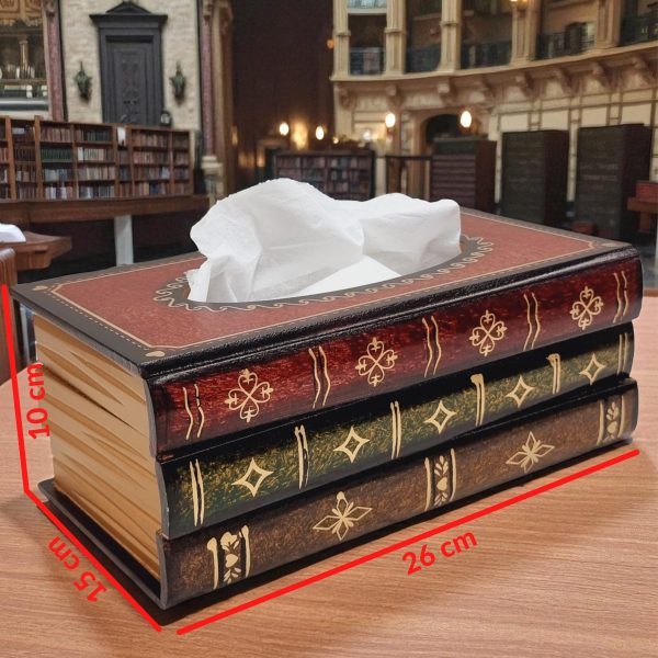Book Shape Tissue Box - Red - Image 2